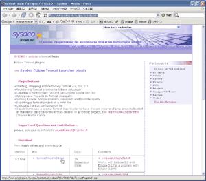 Tomcatプラグインページ